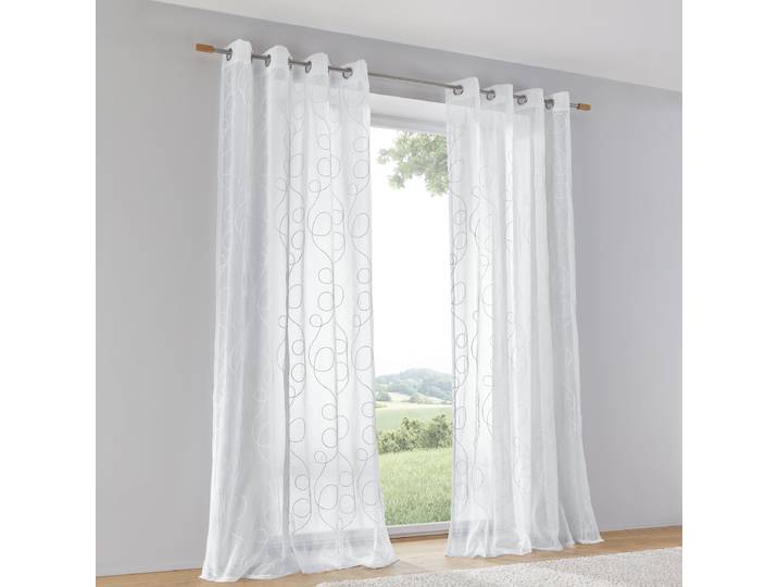 Rideau à œillets Jasmin 175cm Blanc