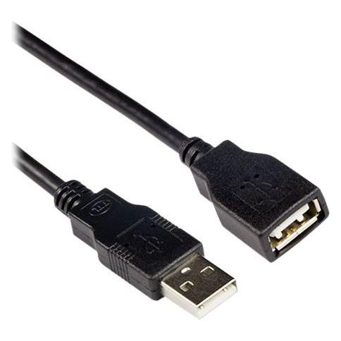 ACT SB0036 3m USB A USB A Männlich Weiblich Schwarz USB Kabel (3 m, USB 2.0, 5 W) (SB0036)