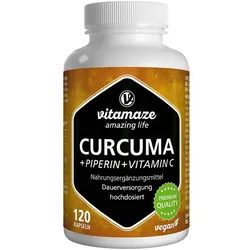 Vitamaze Curcuma + Piperin +Vitamin C vegan 120 St