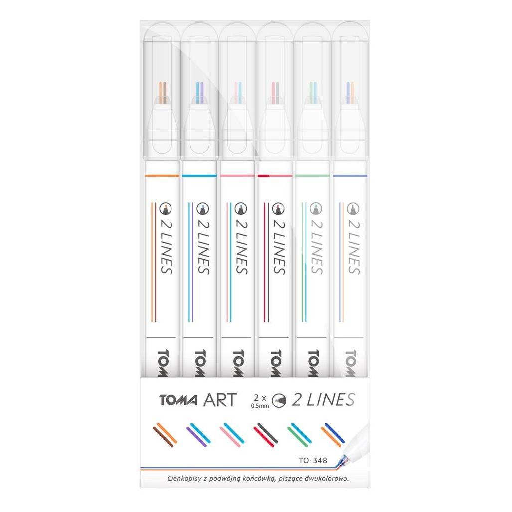 TOM Fineliner 2 Zeilen 6 Farben (6x) (391063)