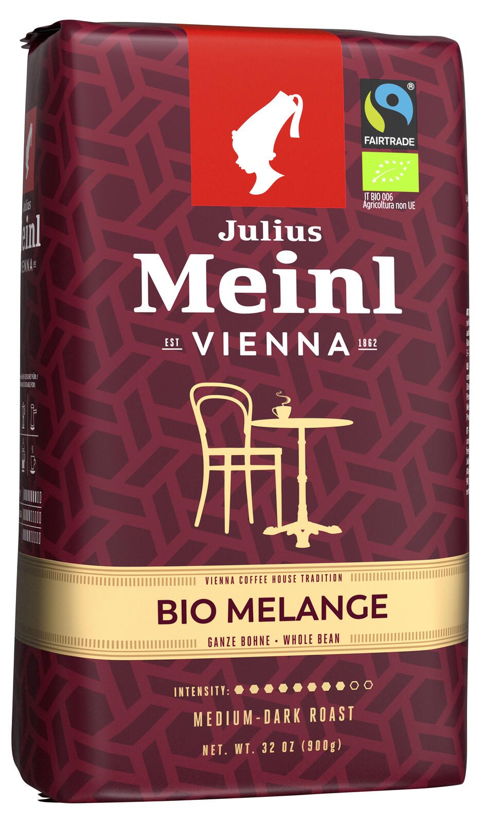 Julius Meinl Bio Vienna Melange Bio-Kaffeebohnen 900,0 g 97745