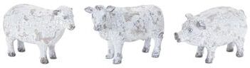 Melrose International Distressed Farm Animal Figurine (Set of 3)
