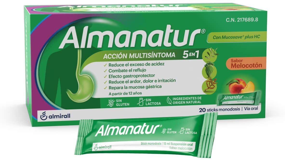 Almanatur Acción Multisíntoma 5 en 1 20 sticks monodosis melocotón