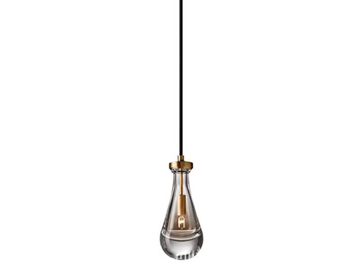 FanXus E14 Moderne Wassertropfen-Kristall-Pendelleuchte, nordisches Kupfer, Schlafzimmer-Nachttisch-Hängeleuchte, Mini-Kronleuchter, 1 Licht, Deckenleuchte, Kücheninsel Made in China