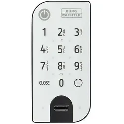 Burg Wächter, Zutrittskontrolle, Tastatur 7712 Fingerprinttastatur anthrazit/weiss (Elektronische Zahlenkombination, Fingerabdruck)