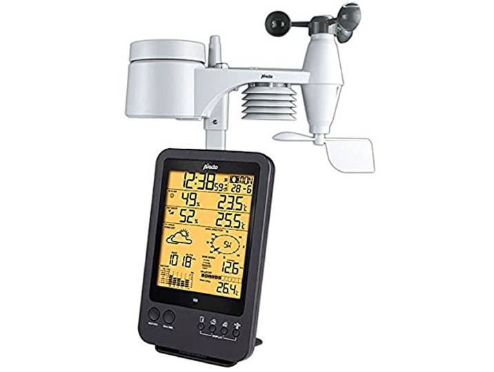 Alecto WS-4700 professioneel weerstation, digitaal, zwart, 13 x 5,4 x 27,8 cm