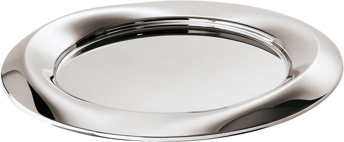 Ronde dienblad van roestvrij staal 42 cm