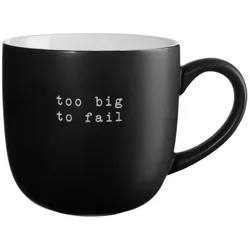 ASA Henkelbecher, too big to fail D. 11 cm, H. 10,5 cm, 0,6 l.