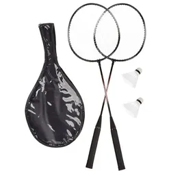 Relaxdays 10 x Badmintonset mit Tasche Weiß,Schwarz