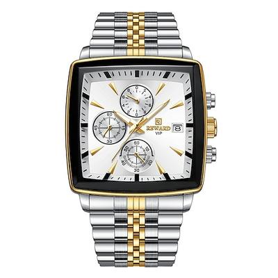 REWARD Rechteckige Herren Uhren Quarz Armbanduhren Luxus Business Sport Uhr Uhr Luminous Zeiger Wasserdichte Uhr Mann