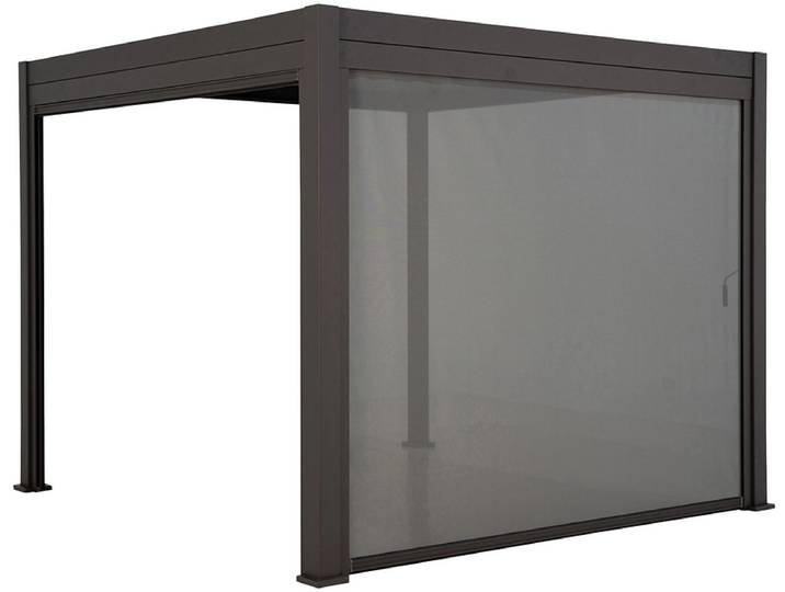 HESPERIDE Vorhang für Pergola EVORA 4M 236x370.5x3.7cm grau