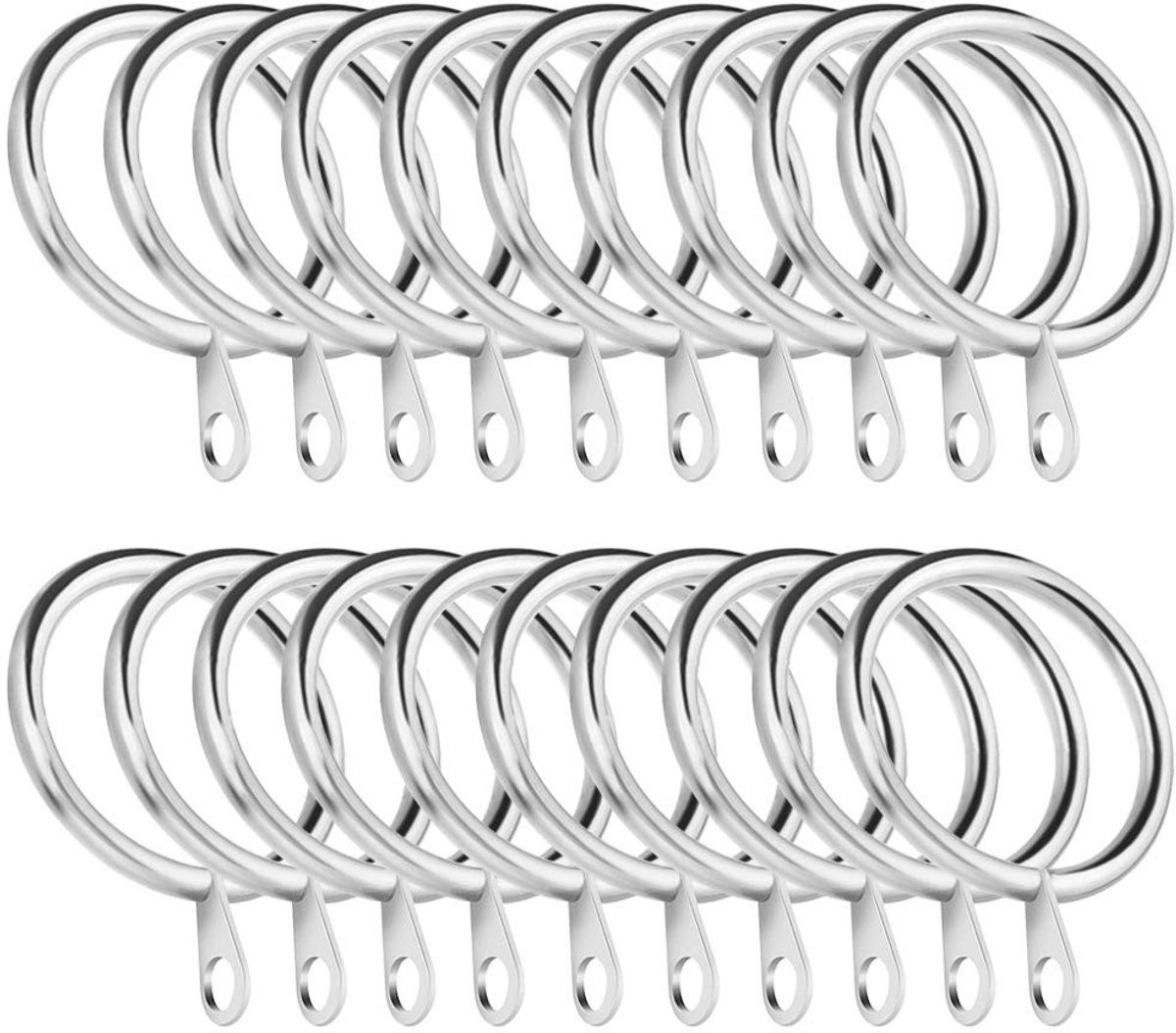 Dailygoods Gordijnringen 20 stuks - Metalen ringen - 45 mm