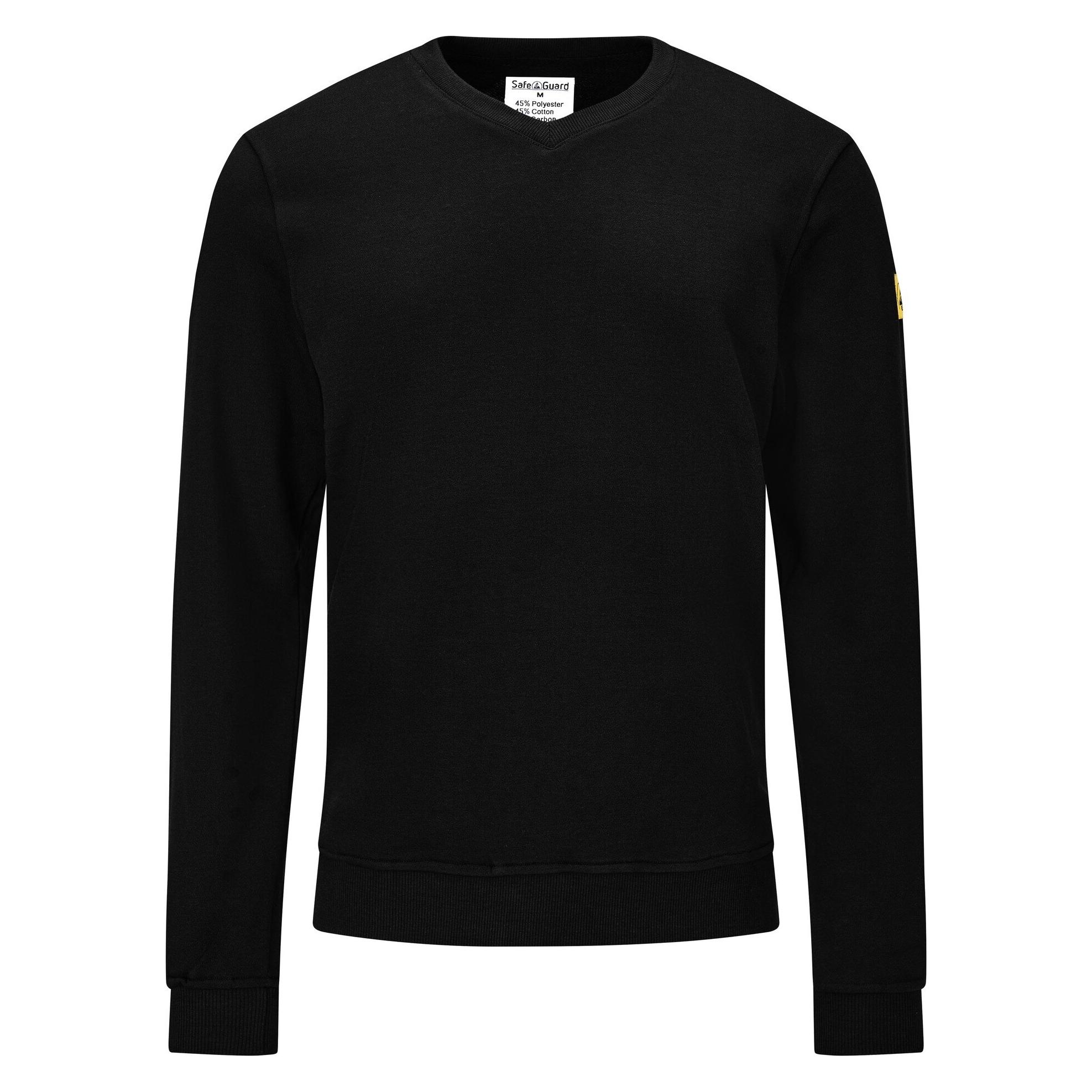 Safeguard ESD Sweatshirt, V-Ausschnitt, schwarz, XXL, Comfort-Fit (XXL) (SG-SS-SCH-300-L20-XXL)