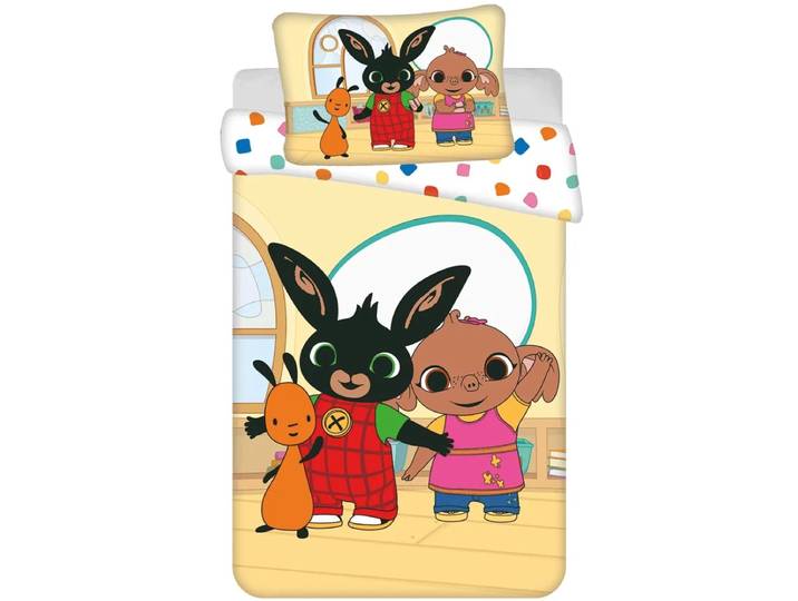 Bing Bunny BABY / Peuter dekbedovertrek Playroom - 135 x 100 + 40 x 60 cm - Katoen