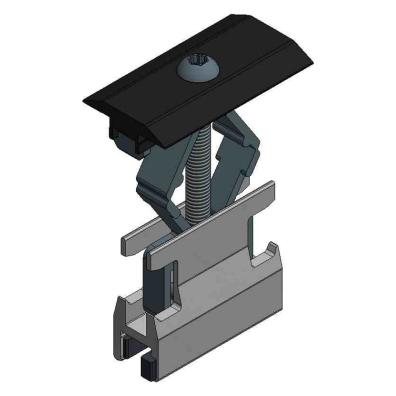 Van der Valk Solar Systems 721550ZW Endklemme aus Aluminium für Aluminiumprofil in schwarz (721550ZW)