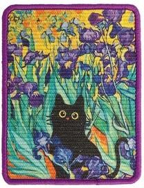 Uplift Essentials Debris Free Natural Sisal Cat Scratching Mat flower