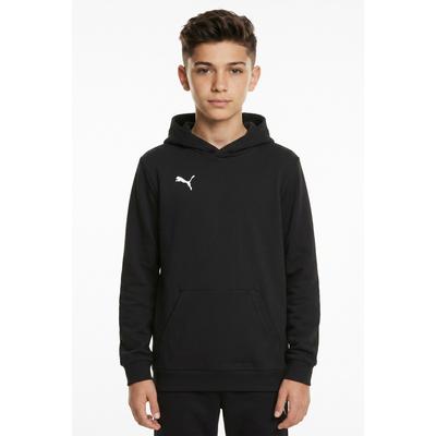 Kapuzensweatshirt PUMA "TEAMGOAL CASUALS HOODY JR", Kinder, Gr. 164, puma schwarz, puma weiß, Sweatware, Obermaterial: 100% Baumwolle, unifarben, regular fit normal, angesetztes Bündchen, Sweatshirts, mit Kapuze, normale Kragenform, reguläre...
