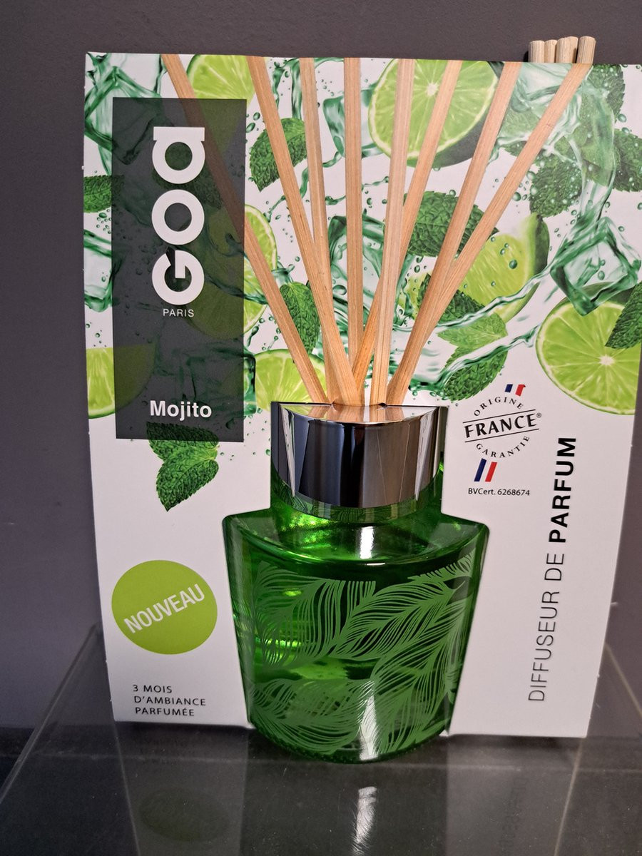 Goa Geurstokjes Mojito met Citroen, Limoen, Rum, Rietsuiker, Tonkaboon en Cederhout