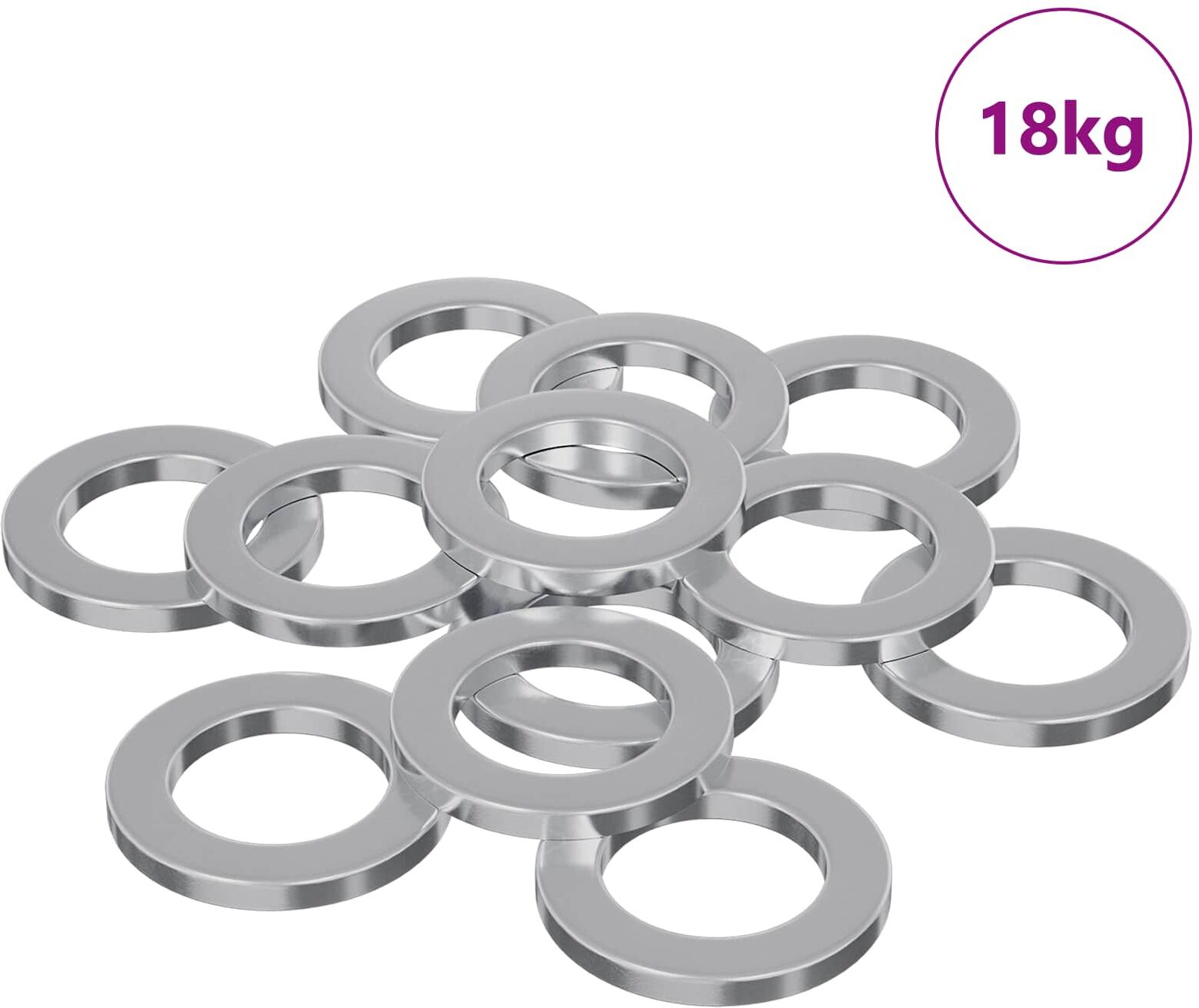 vidaXL Rondelles 50000 pc Argenté Fer