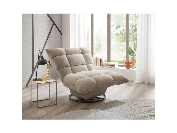 Livetastic Sessel Linus, Taupe, Metall, 100x83x94 cm, Made in EU, Sitzfläche 360° drehbar, Wohnzimmer, Sessel, Sonstige Sessel