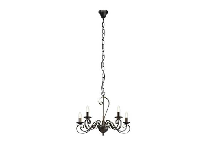 Lindby Lustre Shervan à intensité variable (Antique\, Classic) en Marron Métal e. a. pour Salon & Salle manger (à 5 lampes E14) Suspension suspension lustre lampe plafonnier