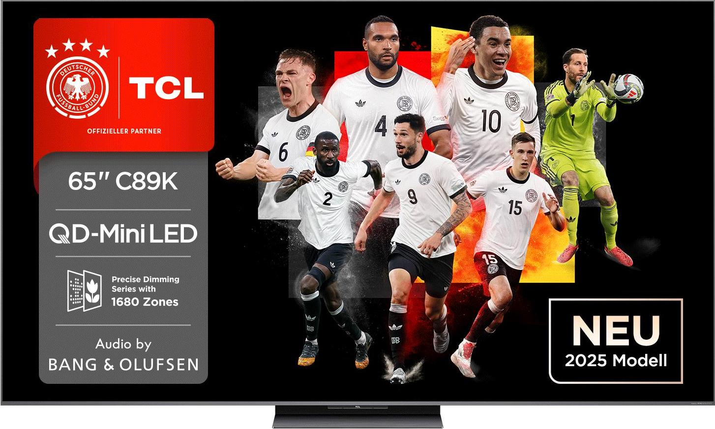 TCL 65C89K, 165,1 cm (65"), 3840 x 2160 Pixel, QD-Mini LED, Smart-TV, WLAN, Schwarz