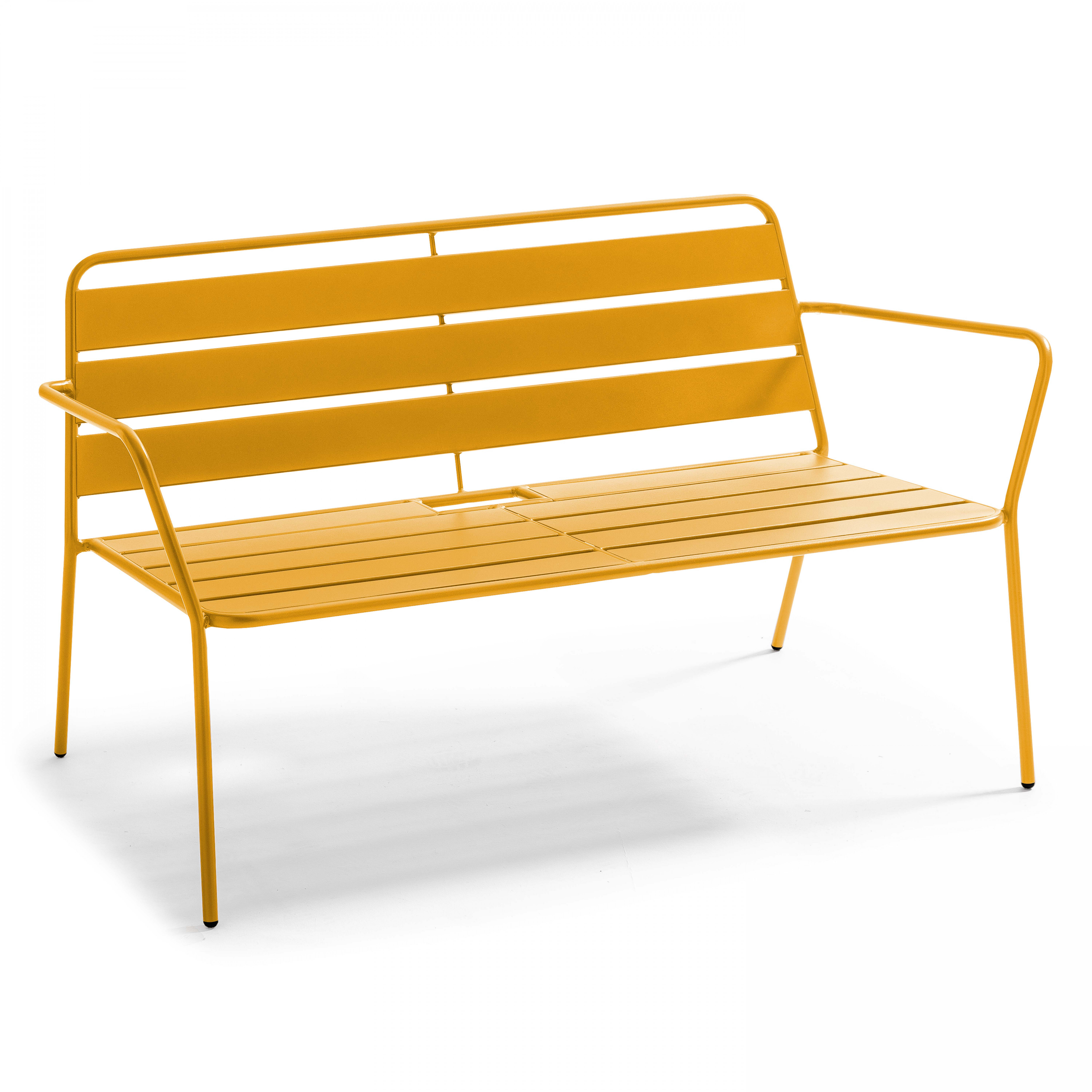 Anti-UV-behandeltes Gartensofa aus Stahl GELB - Oviala Palavas