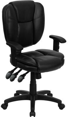 "Mid-Back Multifunction Swivel Ergonomic Task Office Chair - 25.75""D x 19.75""W x 35"" - 41""H"