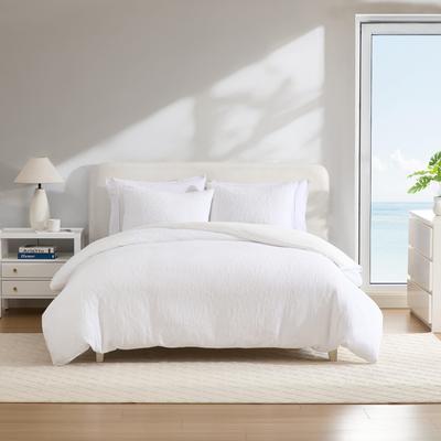 Nautica Seaside Floral Reversible White Duvet Cover Set