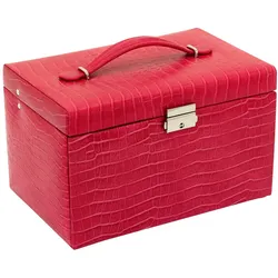 Schmuckkasten LADY, rot, Aufbewahrungsboxen, Damen, Polyurethan, Schmuckkasten