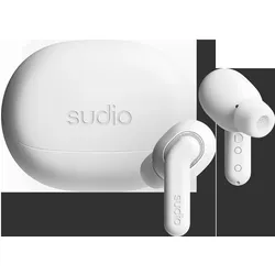 Sudio Noise Cancelling Earbuds (ANC, 30 h, Kabellos), Kopfhörer, Weiss