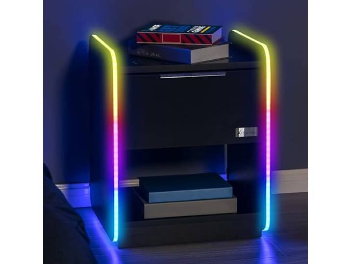 X Rocker Electra Gaming Nachtschrank mit RGB-Beleuchtung & Wireless Charging