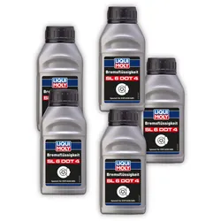 5x Bremsflüssigkeit SL6 DOT 4 LIQUI MOLY 21166 Bremse Flüssigkeit Brake Fluid 250ml