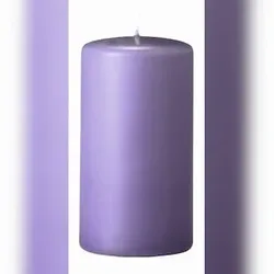 Flachkopf-Stumpenkerzen Lavendel-Lilac 120 x Ø 100 mm, 4 Stück