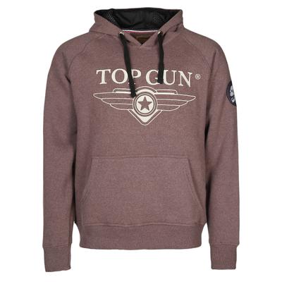 Kapuzenpullover TOP GUN "Simulator TG20191025", Herren, Gr. 52L, braun (light braun), Obermaterial: 50% Baumwolle . 50% Polyester, Rundhals, Pullover Kapuzenpullover