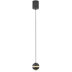 SCHÖNER WOHNEN-Kollektion LED-Pendelleuchte Lini Alu, Eisen, Stahl & Metall Schwarz