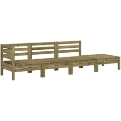 vidaXL Gartensofa 4-Sitzer Kiefernholz Imprägniert