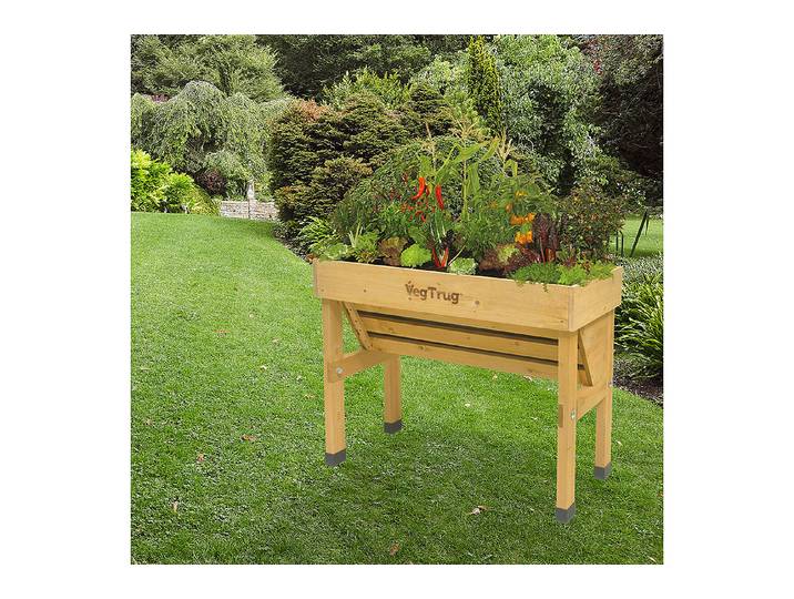 Vegtrug Pflanztrog Wallhugger Holz Natur 103 × 46 × 80 cm
