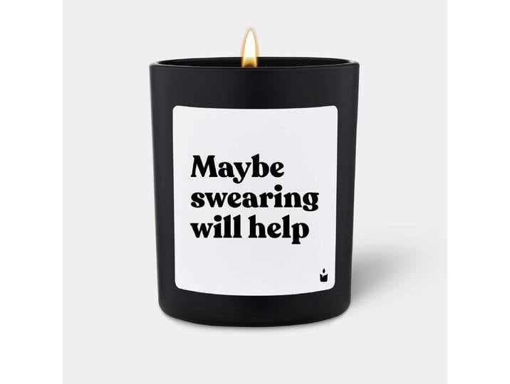 Duftkerze Schwarz Flowery Maybe swearing will help