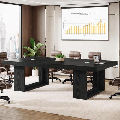 YUZHOU 95-Inch Executive Desk, Large Office Meeting Table for 10 People