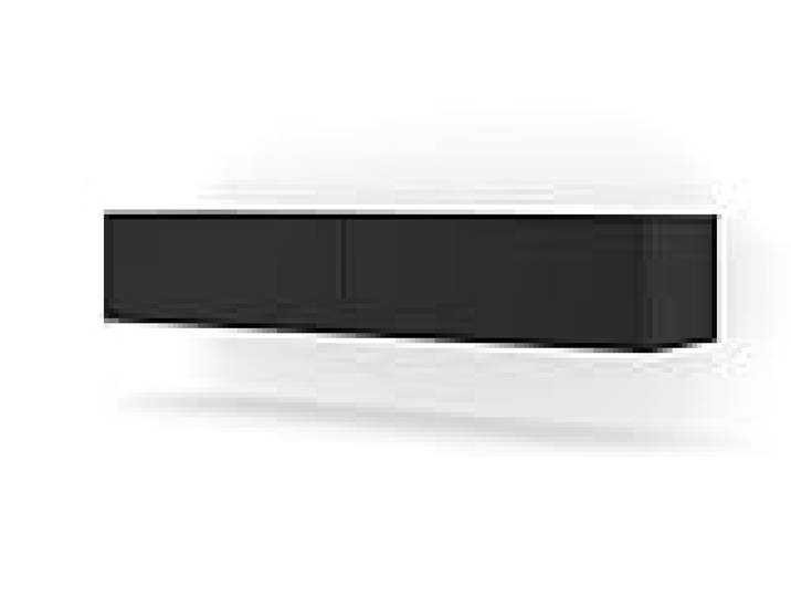 BB Loisir Meuble TV Mural Noir Mat 160x40x30cm Bingo Meuble Hi-FI sideboeard Commode à Suspendre