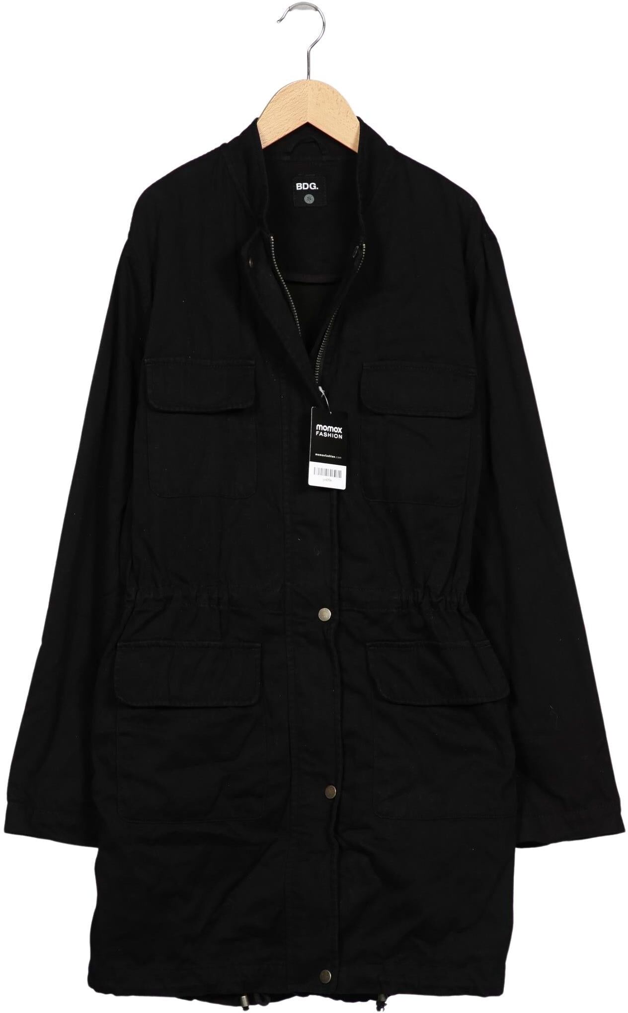 BDG Urban Outfitters Damen Mantel, Schwarz, Gr. S, Baumwolle - Second Hand