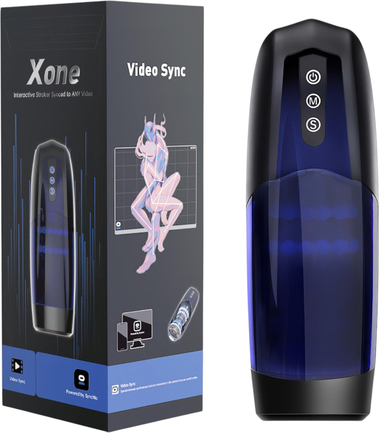 Magic Motion Xone - App-Styret Masturbator Til Mænd (Blå)