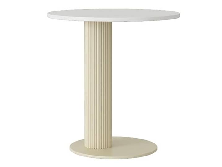 HGYNBCP Moderner Beistelltisch mit Schieferplatte – C-förmiger Beistelltisch aus Metall for das Wohnzimmer(Beige,50cm/20in)