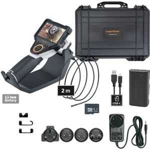 Laserliner Endoskop-Kamera 082.283A, VideoFlex HD Duo, mit LED, 2m Kabel, IP68, Display 1280x720 Pixel, Kopf Ø 5mm, PC