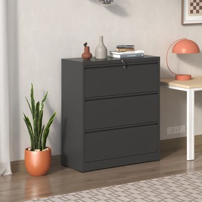 DEVERA 3 Drawer Lateral File Cabinet with Lock