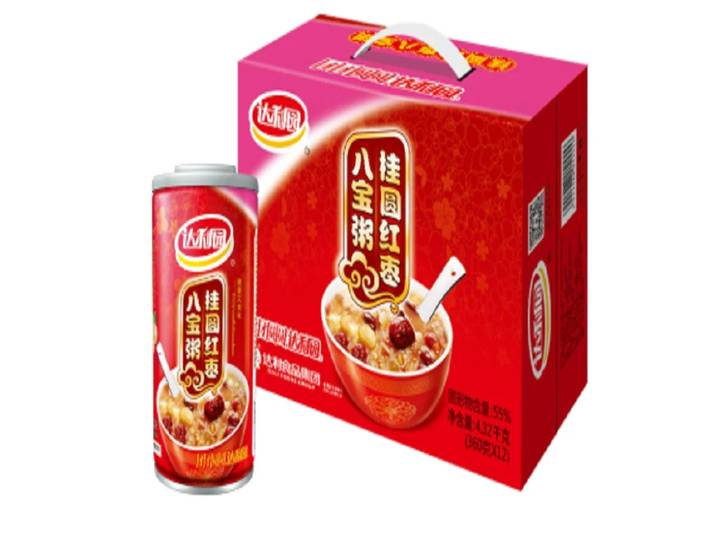 Daliyuan Bouillie de riz aux huit trésors aux dattes rouges et aux jujubes 360 g x 12