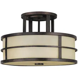 Deckenleuchte Wohnzimmerlampe Stahl Bronze D 34,4 cm 3 Flammig Lampe