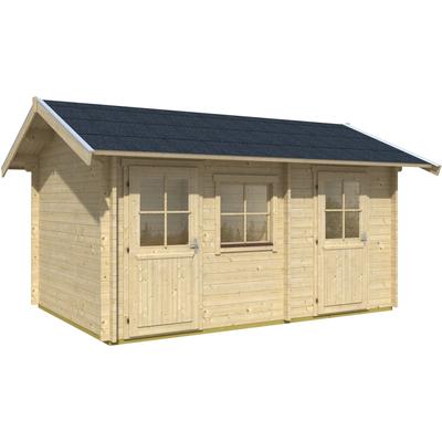 Gartenhaus SKANHOLZ "Lausanne", beige (natur), Fußboden im Gartenhaus, Holzwerkstoff, Gartenhäuser, Gartenhaus, mit 2. Schalung