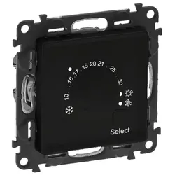 Legrand 756333 elektronisch Raumthermostat mit Wechselkontakt Valena Life schwarz
